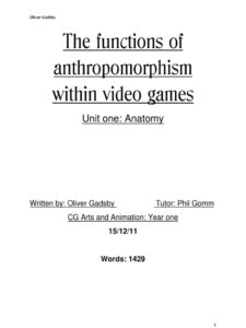 How Anthropomorphism in Games Enhances Immersion